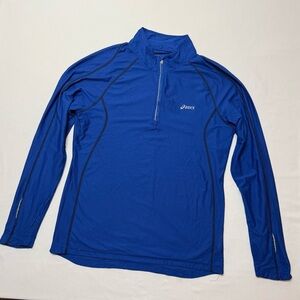 Asics Royal Blue Half-Zip Performance Shirt
